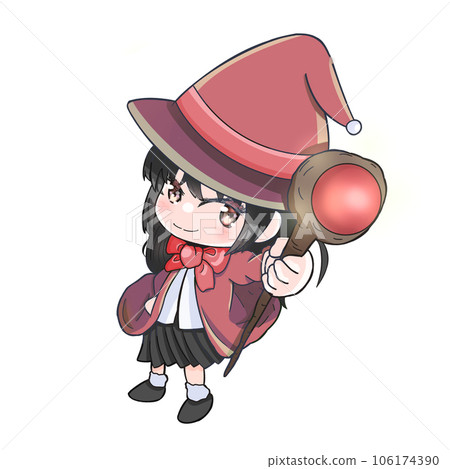 witch girl red 106174390