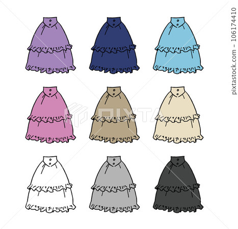 Skirt illustration set Skirt illustration set 106174410