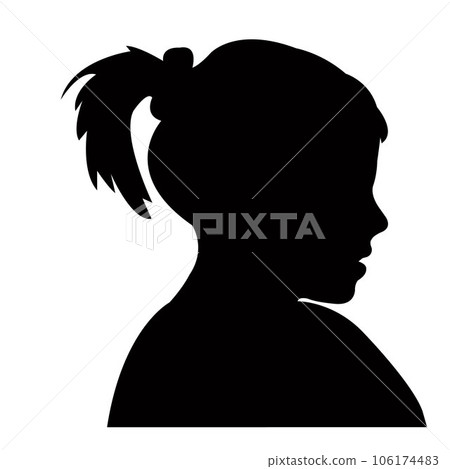 a girl head silhouette vector a girl head silhouette vector 106174483