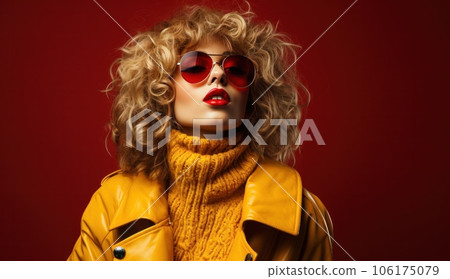 Autumn background with beautiful woman Autumn background with beautiful woman 106175079