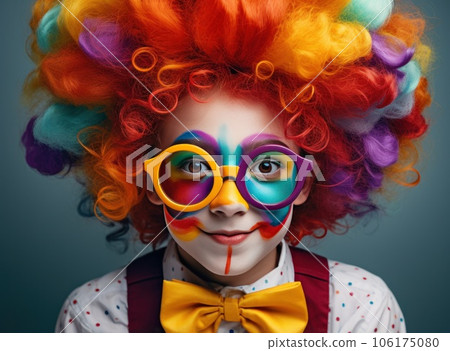 Creative party clown child Creative party clown child 106175080
