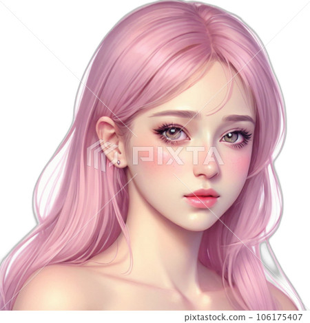 粉紅色頭髮的女人 106175407