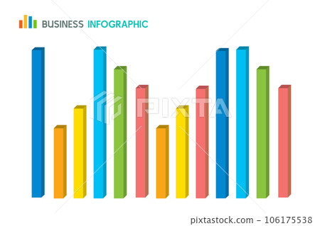 Bar Chart Graph Diagram Statistic Business Annual report colorful Infographic, illustration vector 106175538
