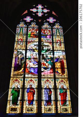 Cologne Cathedral stained glass / Cologne, Germany 106175702