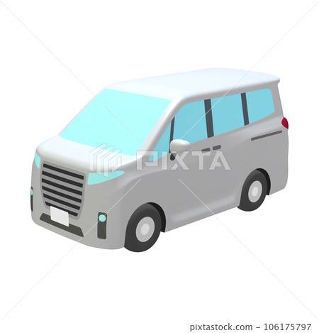 汽車插畫素材變形小型貨車白色(1_a) 汽車插畫素材變形小型貨車白色(1_a) 106175797