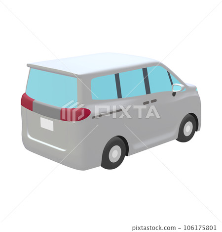 汽車插畫素材變形小型貨車白色(1_e) 106175801