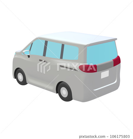 Car illustration material deformed minivan white (1_g) Car illustration material deformed minivan white (1_g) 106175803