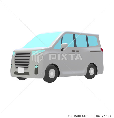 Car illustration material deformed minivan white (1_2) Car illustration material deformed minivan white (1_2) 106175805