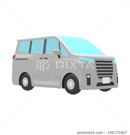 Car illustration material deformed minivan white (1_4) Car illustration material deformed minivan white (1_4) 106175807
