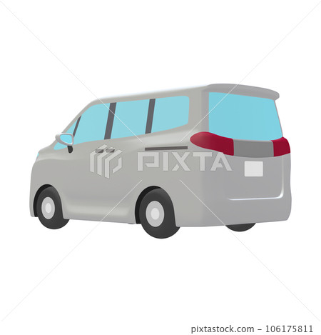 汽車插畫素材變形小型貨車白色(1_8) 汽車插畫素材變形小型貨車白色(1_8) 106175811