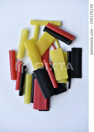 Multicolored shrink wrap for electronics. Material for wire repair. 106176239