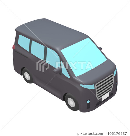 Car illustration material deformed minivan black (1_k) Car illustration material deformed minivan black (1_k) 106176387