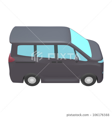 Car illustration material deformed minivan black (1_l) Car illustration material deformed minivan black (1_l) 106176388