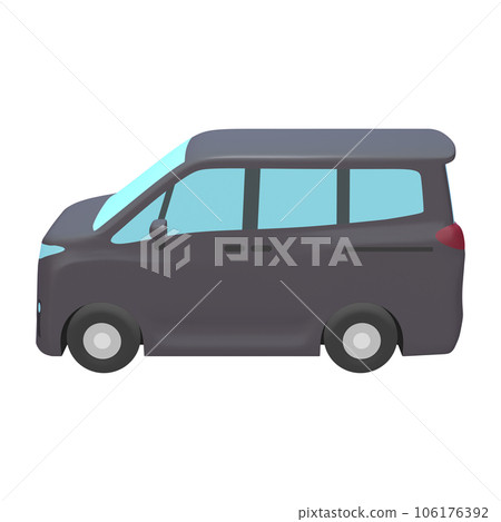 Car illustration material deformed minivan black (1_9) Car illustration material deformed minivan black (1_9) 106176392