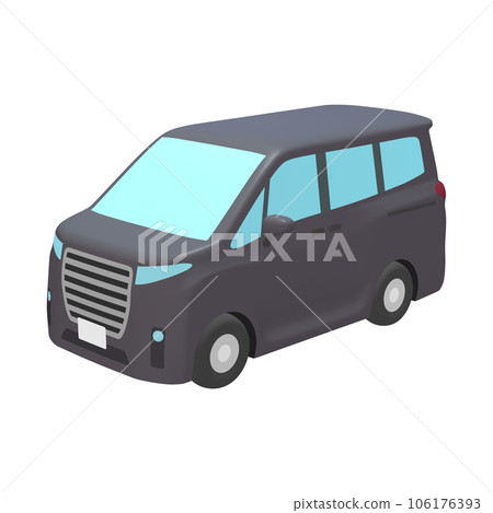 Car illustration material deformed minivan black (1_a) Car illustration material deformed minivan black (1_a) 106176393