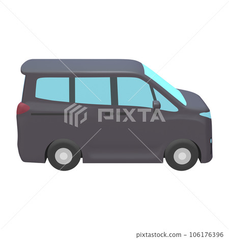 Car illustration material deformed minivan black (1_d) Car illustration material deformed minivan black (1_d) 106176396