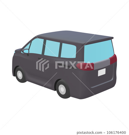 汽車插畫素材變形小型貨車黑色（1_g） 106176400