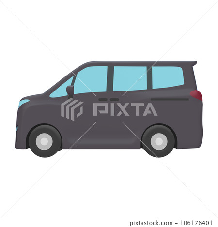 汽車插畫素材變形小型貨車黑色(1_1) 汽車插畫素材變形小型貨車黑色(1_1) 106176401