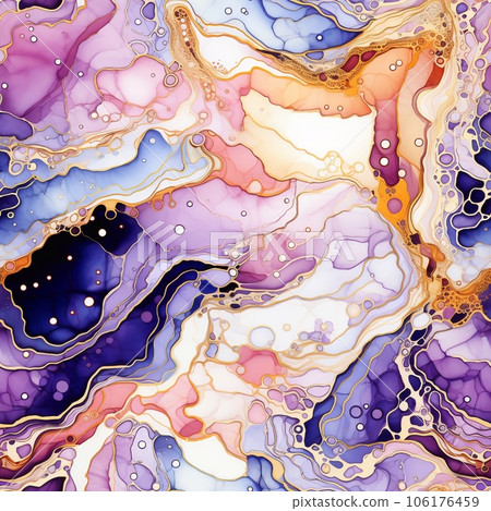 Beautiful abstract soft colored wavy background with mixed pastel colors. Swirls like marble texture. modern art background. Generative AI. 106176459