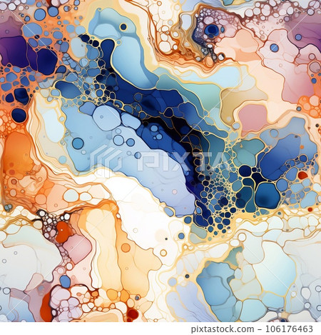 Abstract art background texture, liquid texture with fluid art material, coloured wavy design, modern waves wallpaper illustration. 106176463