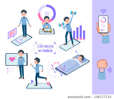 A set of dads who manage behavior and health with smartphones 106177114