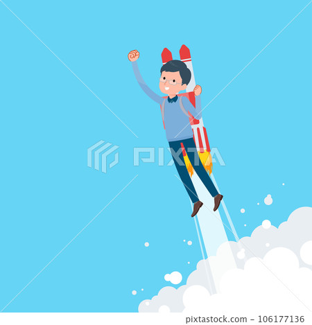 一群爸爸乘坐火箭飛機起飛 一群爸爸乘坐火箭飛機起飛 106177136