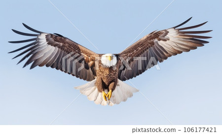 Majestic bald eagle photo realistic... - Stock Illustration [106177421 ...