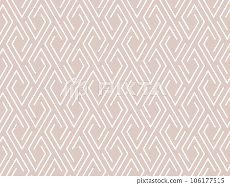 The geometric pattern with lines. Seamless vector background. White and beige texture. Graphic modern pattern. Simple lattice graphic design 106177515