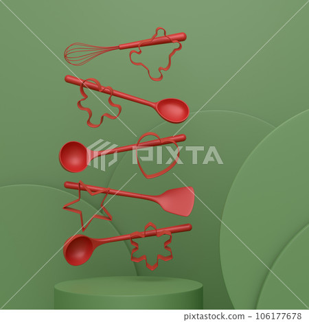Abstract scene or podium with kitchen utensil on monochrome background Abstract scene or podium with kitchen utensil on monochrome background 106177678