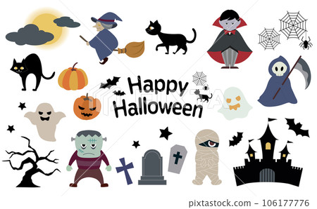 Halloween illustration set 106177776