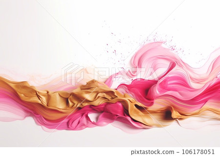Liquid marble design abstract painting background with golden and pink splash texture. Genetive AI. Liquid marble design abstract painting background with golden and pink splash texture. Genetive AI. 106178051