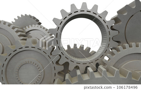 Isolated mechanical gear part of a mechanism Isolated mechanical gear part of a mechanism 106178496