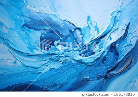 Abstract art blue paint background with liquid fluid grunge texture, generative AI Abstract art blue paint background with liquid fluid grunge texture, generative AI 106178830