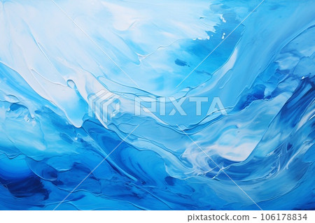 Abstract wavy liquid texture background, psychedelic and calming graphic, modern business backdrop with contrast colors, psychic liquify material, plastic - Generative ai Abstract wavy liquid texture background, psychedelic and calming graphic, modern business backdrop with contrast colors, psychic liquify material, plastic - Generative ai 106178834