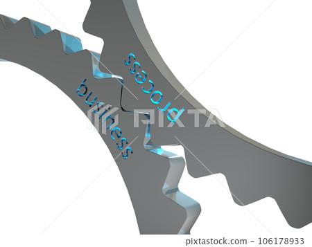 Gears interlocking. concept of process and business. 3d rendering 106178933
