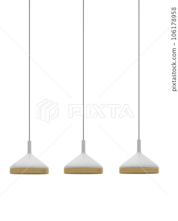 Home hanging lamp interior decor idea. 3d rendering 106178958