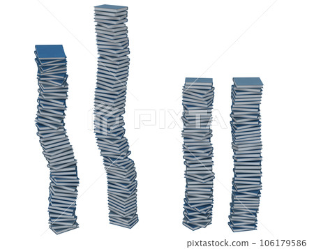 Pile of stacked books. concept of culture and knowledge. 3d rendering Pile of stacked books. concept of culture and knowledge. 3d rendering 106179586