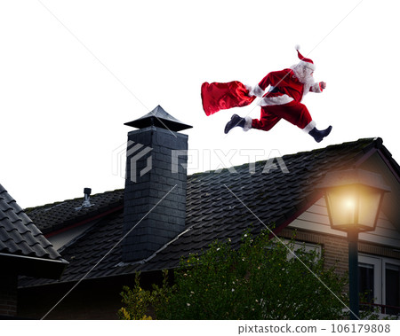 Santa claus ready to deliver presents for christmas 106179808