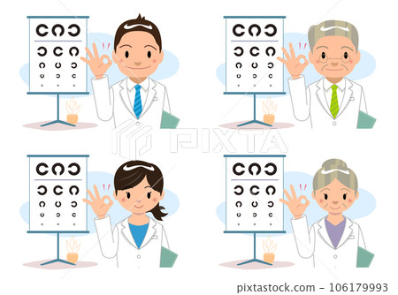 Vector illustration material of an ophthalmologist 106179993