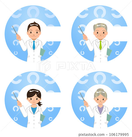 Vector illustration material of an ophthalmologist Vector illustration material of an ophthalmologist 106179995