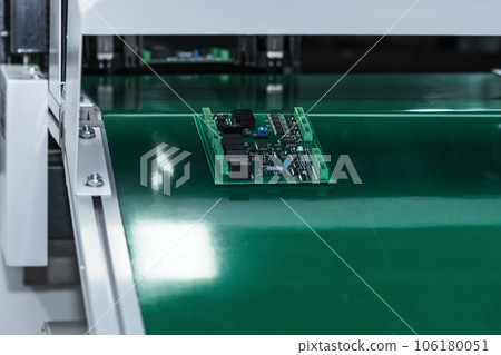 printed circuit board production on the conveyor of automatic production line printed circuit board production on the conveyor of automatic production line 106180051