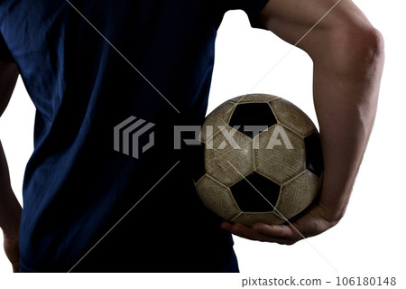 Soccer player play with soccerball during a football match Soccer player play with soccerball during a football match 106180148