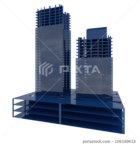 Isolated 3d rendering of a skyscraper business project Isolated 3d rendering of a skyscraper business project 106180618