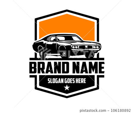 1969 dodge super bee car vector illustration. silhouette design. isolated white background showing from side with amazing sunset view. Best for logo, badge, emblem, icon, sticker design, car industry 1969 dodge super bee car vector illustration. silhouette design. isolated white background showing from side with amazing sunset view. Best for logo, badge, emblem, icon, sticker design, car industry 106180892