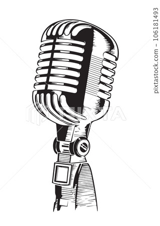 Microphone on a white background. Microphone on a white background. 106181493