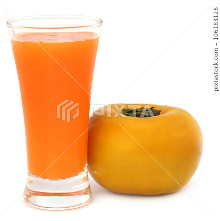 Persimmon juice with fresh fruits 106183128