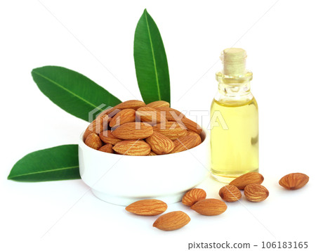 Fresh almonds with oil Fresh almonds with oil 106183165