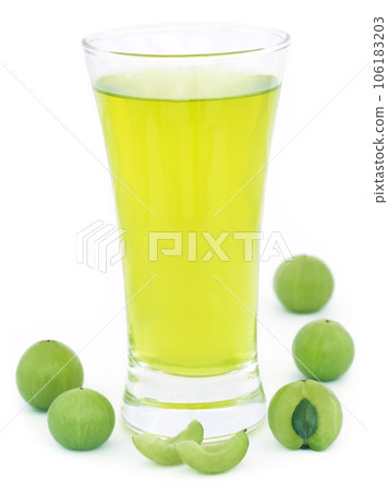 Herbal amla juice with fresh fruits Herbal amla juice with fresh fruits 106183203