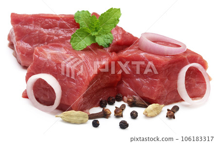 Raw beef with spices Raw beef with spices 106183317