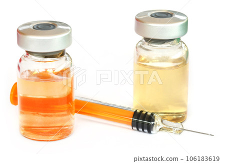 Syringe with vials Syringe with vials 106183619